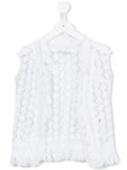 Dondup Kids Crochet Gilet, Toddler Girl's, Size: 4 Yrs, White