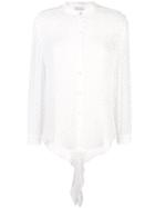 Carmen March Button Plumetti Blouse - White