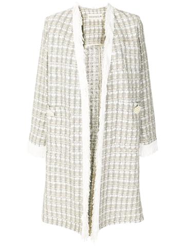 Shirtaporter Distressed Loose Coat - Nude & Neutrals