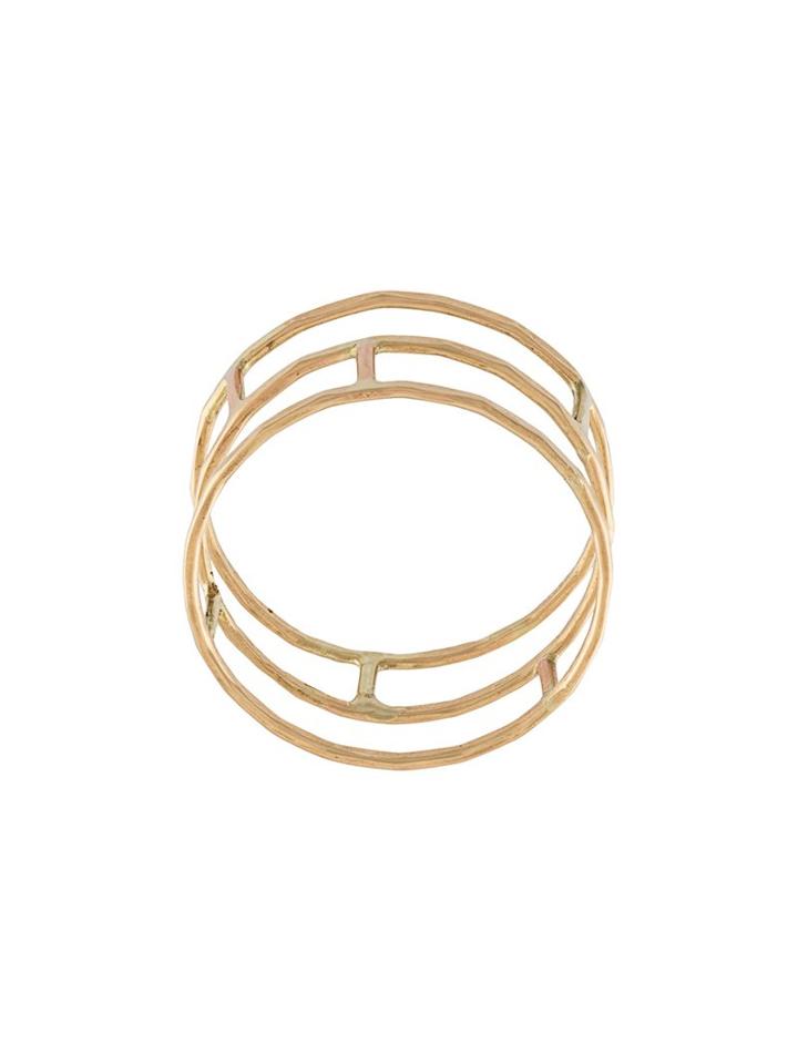 Melissa Joy Manning Layered Brick Ring, Women's, Size: 5 1/2, Yellow/orange