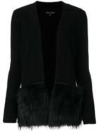 Izaak Azanei Fur Trim Cardigan - Black