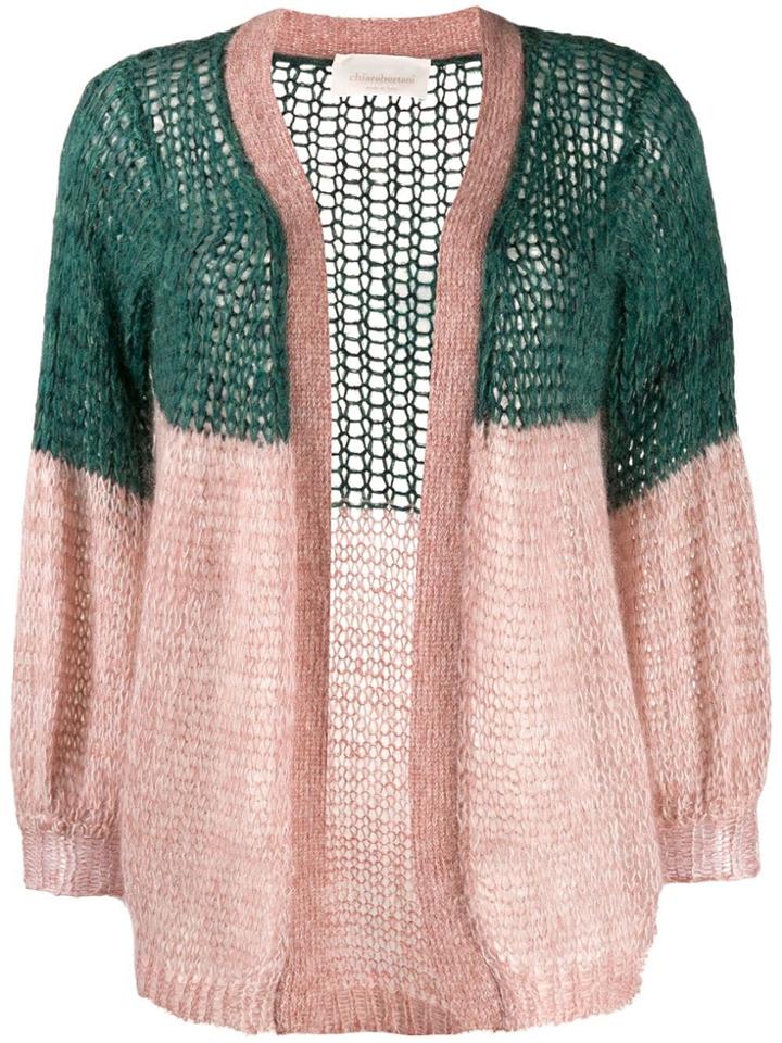Chiara Bertani Colour Block Cardigan - Green