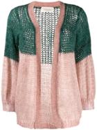 Chiara Bertani Colour Block Cardigan - Green