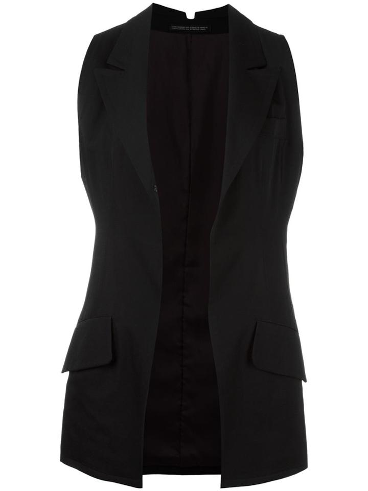 Yohji Yamamoto Vintage Single Button Waistcoat - Black