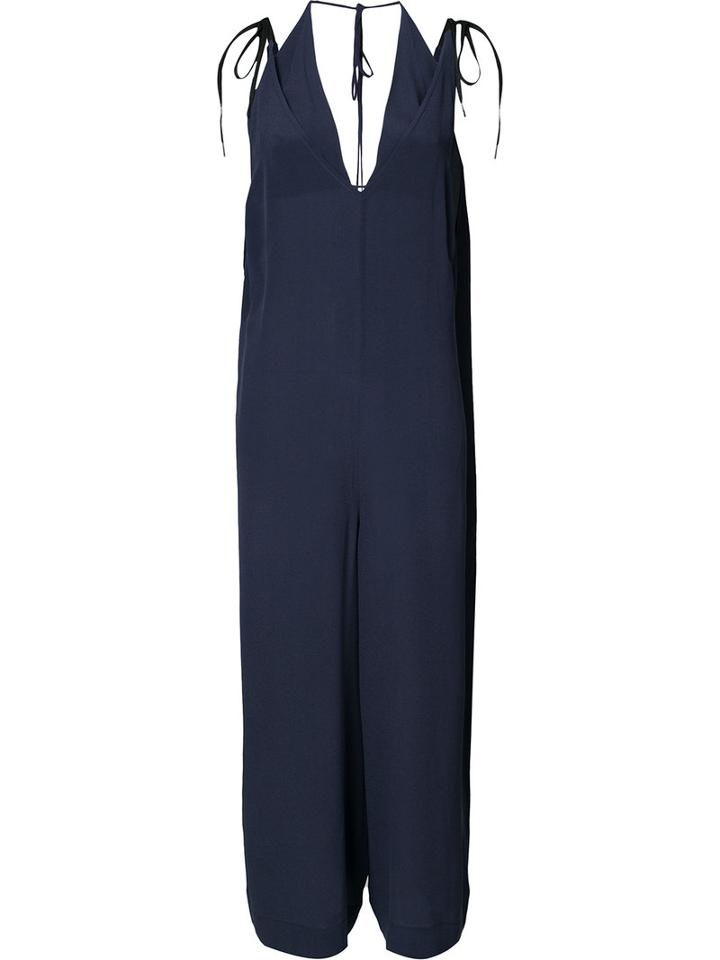 Osklen - Loose-fit Jumpsuit - Women - Silk - G, Blue, Silk