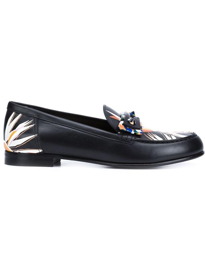 Fendi Birds Of Paradise Print Loafers