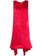 Guardaroba Loose Sleeveless Dress With Cape - Red