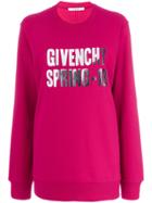 Givenchy Foiled Spring-18 Sweatshirt - Pink & Purple