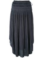 Ulla Johnson - Curved Pleated Skirt - Women - Polyester - 2, Grey, Polyester