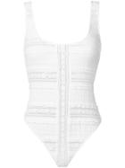 Cinq A Sept - Maude Bodysuit - Women - Cotton/nylon/spandex/elastane - M, White, Cotton/nylon/spandex/elastane
