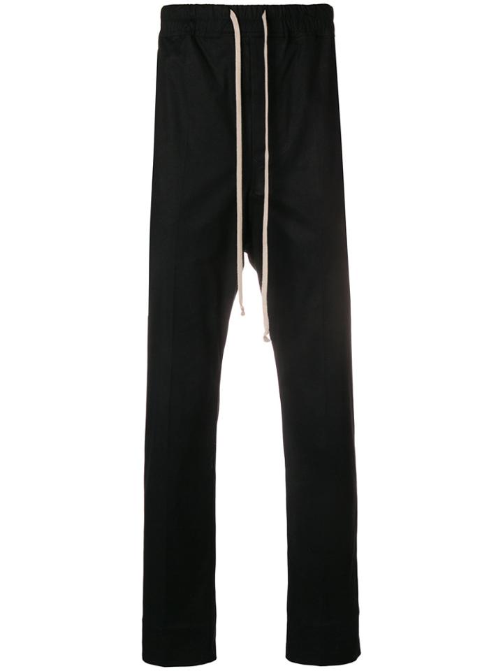 Rick Owens Drawstring Straight-leg Trousers - Black