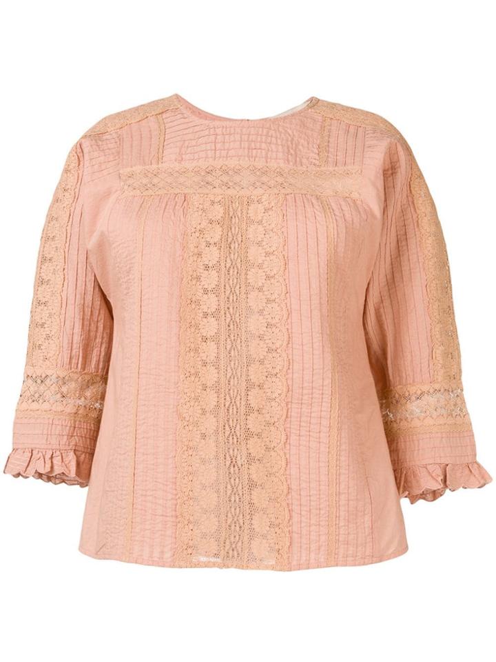 Vanessa Bruno Lace Work Blouse - Pink