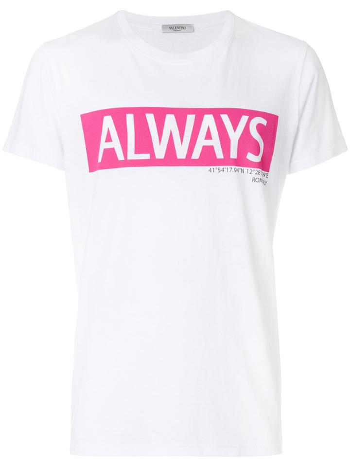 Valentino Always Slogan T-shirt - White