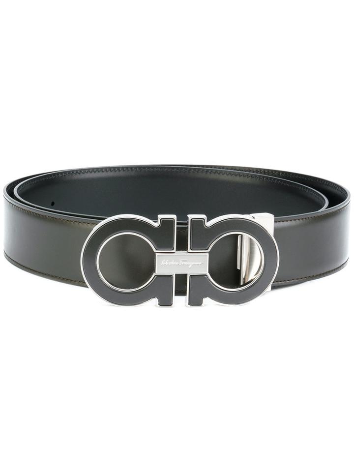 Salvatore Ferragamo - Double Gancio Belt - Men - Leather - 115, Black, Leather