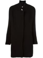 Ter Et Bantine High Neck Coat, Women's, Size: 46, Black, Silk/cotton/polyamide/virgin Wool