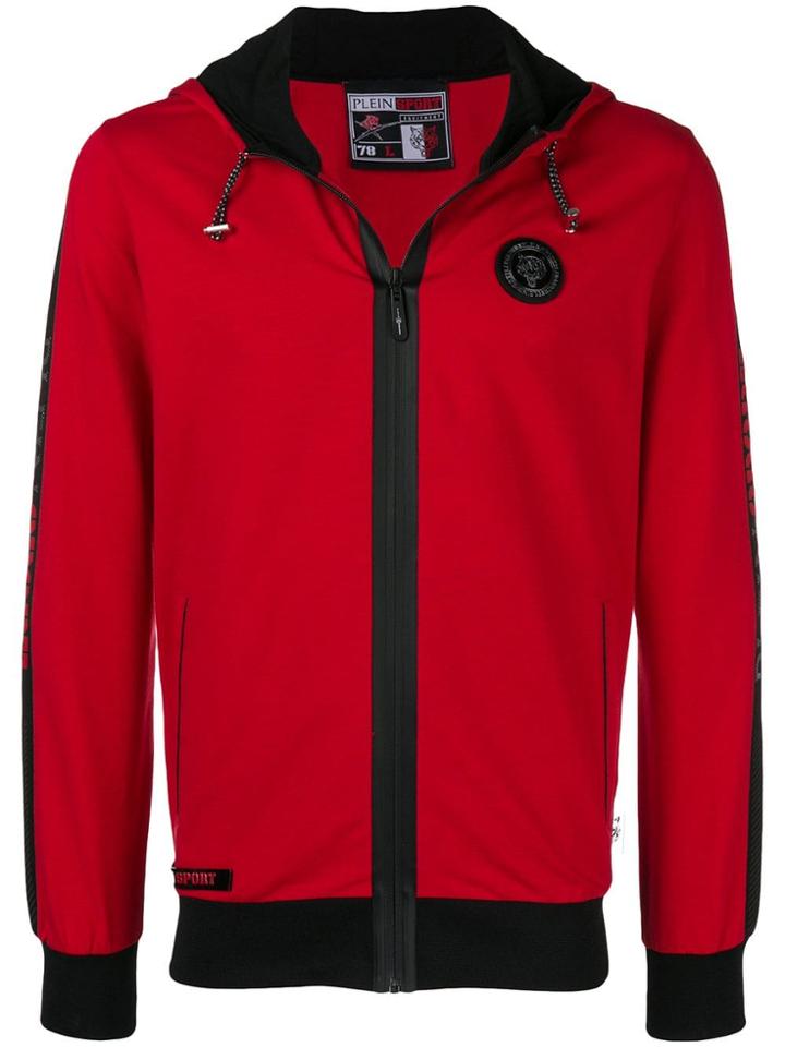 Plein Sport Logo Badge Sports Jacket - Red