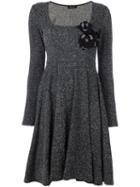 Twin-set Flared Dress, Women's, Size: Small, Black, Polyester/viscose