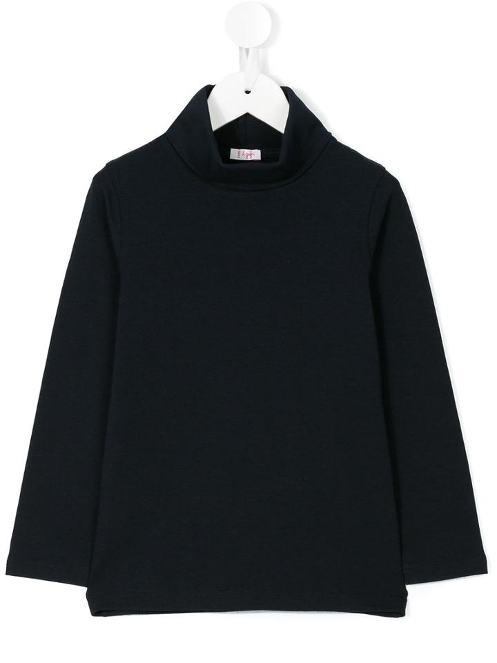 Il Gufo - Roll Neck Top - Kids - Cotton/spandex/elastane - 8 Yrs, Blue