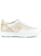 Hogan Metallic Detail Lace-up Sneakers - White