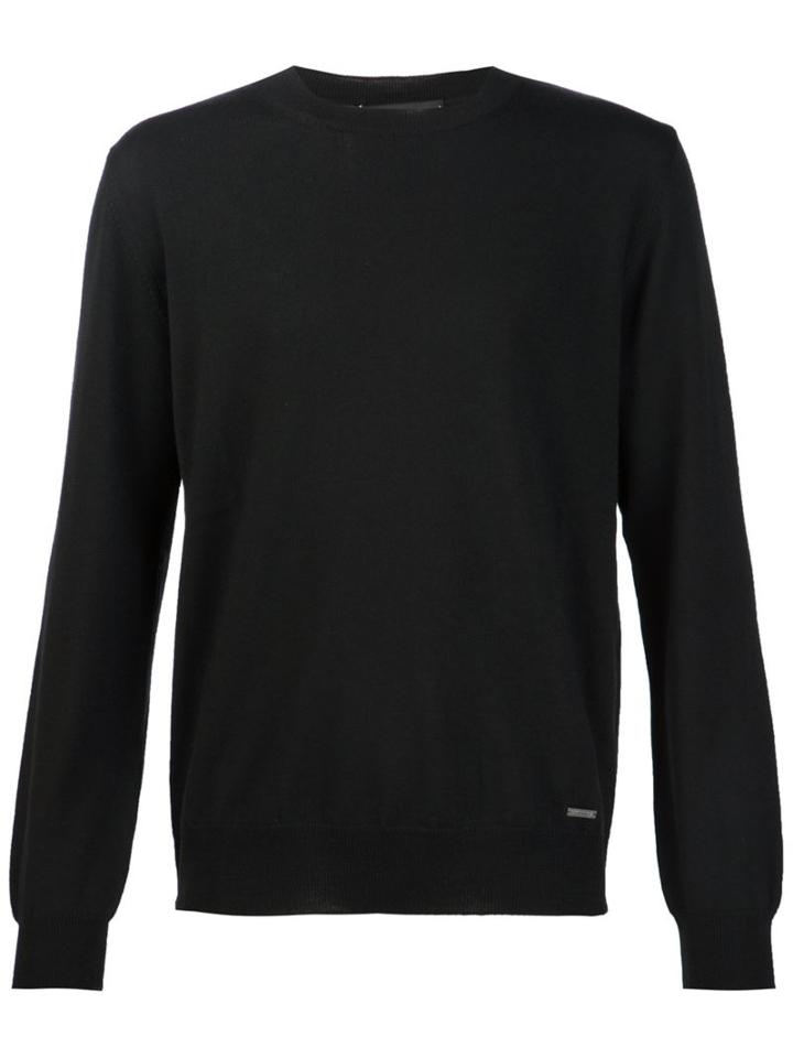 Dsquared2 Crew Neck Jumper, Men's, Size: Small, Black, Virgin Wool