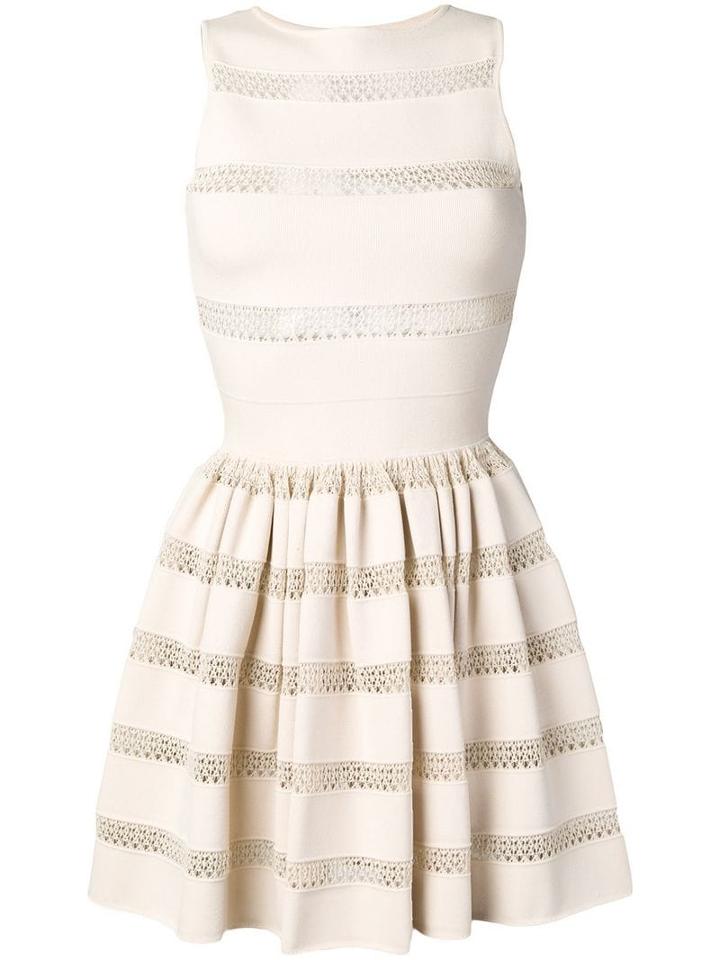 Alaïa Pre-owned 2000's Lace Detail Dress - Neutrals