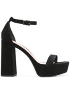 Schutz Platform High Heel Sandals - Black