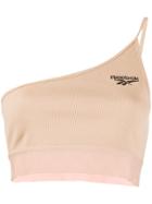 Reebok One-shoulder Cropped Top - Neutrals