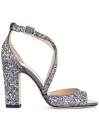 Jimmy Choo Carrie 100 Sandals - Metallic
