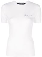 Jacquemus Embroidered Logo T-shirt - White