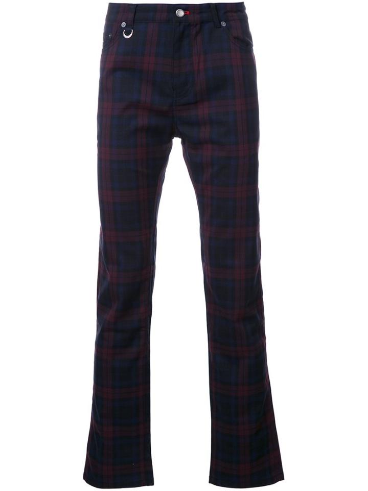 Guild Prime Tartan Jeans, Men's, Size: 0, Red, Polyester