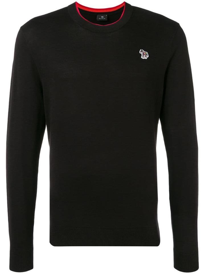 Ps Paul Smith Zebra Patch Jumper - Black