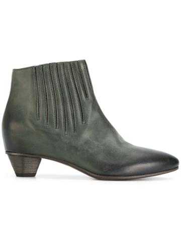 Roberto Del Carlo Stitch Detail Ankle Boots - Green