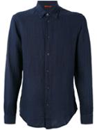 Barena - Long-sleeve Shirt - Men - Linen/flax - 48, Blue, Linen/flax