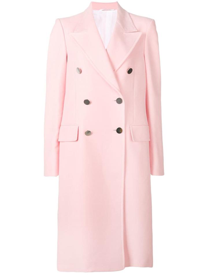 Calvin Klein 205w39nyc Double-breasted Fitted Coat - Pink & Purple