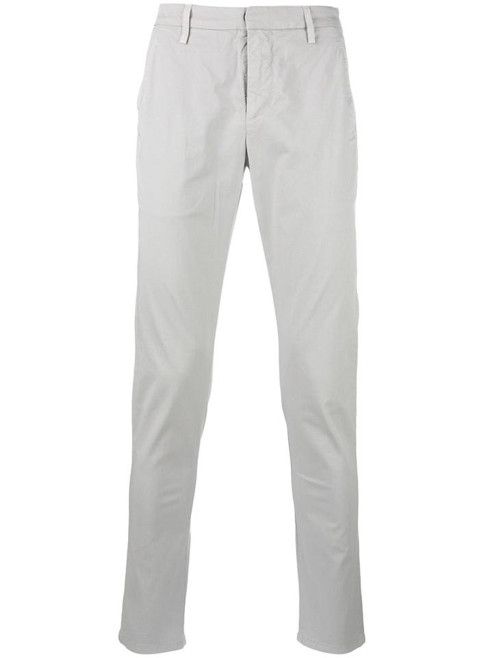 Dondup Plain Chinos, Size: 35, Grey, Cotton/spandex/elastane