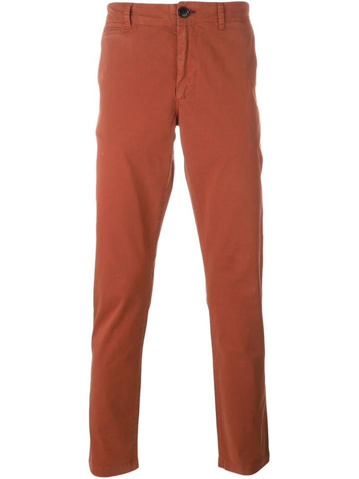 Paul Smith Jeans Slim Chino Trousers, Men's, Size: 36, Brown, Cotton/spandex/elastane