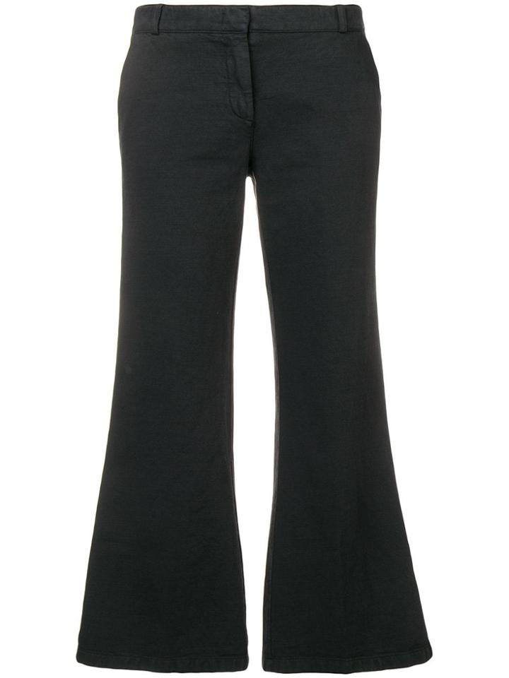 Kiltie Flare-bottom Trousers - Black