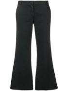 Kiltie Flare-bottom Trousers - Black