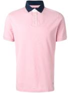 Hackett Contrast Collar Polo Shirt - Pink