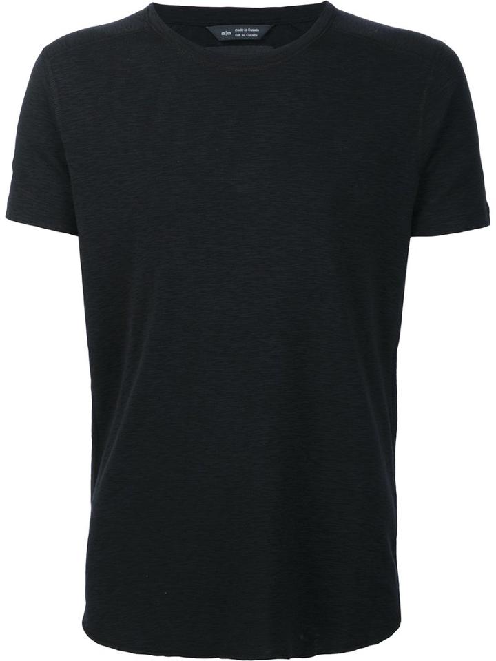 Wings+horns Short Sleeved Crewneck T-shirt, Men's, Size: Large, Black, Cotton