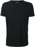 Wings+horns Short Sleeved Crewneck T-shirt, Men's, Size: Large, Black, Cotton