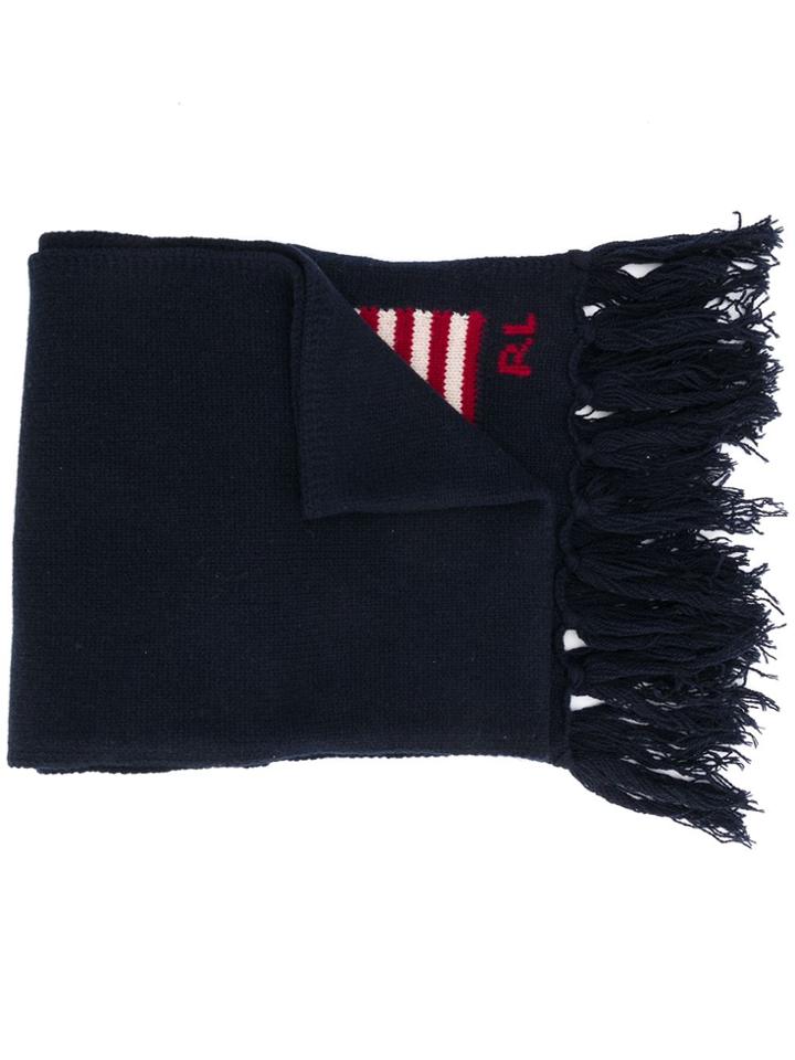 Polo Ralph Lauren American Flag Intarsia Scarf - Blue