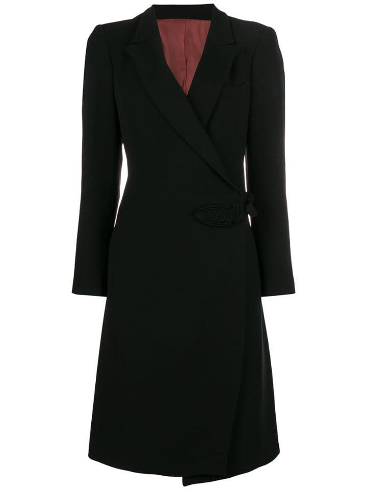 Jean Paul Gaultier Pre-owned Wrap Midi Coat - Black