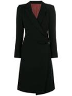 Jean Paul Gaultier Pre-owned Wrap Midi Coat - Black