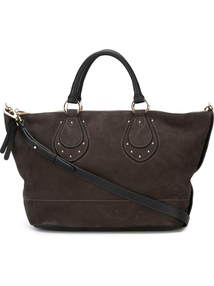 See By Chloé Janis Tote, Women's, Grey, Leather/cotton