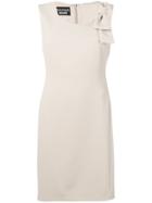 Boutique Moschino Bow Shift Dress - Neutrals