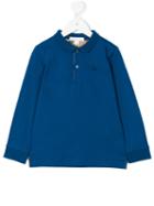 Burberry Kids - Longsleeved Polo Shirt - Kids - Cotton - 7 Yrs, Blue