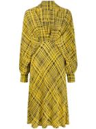 Erika Cavallini Silk Dolman-sleeves Dress - Yellow