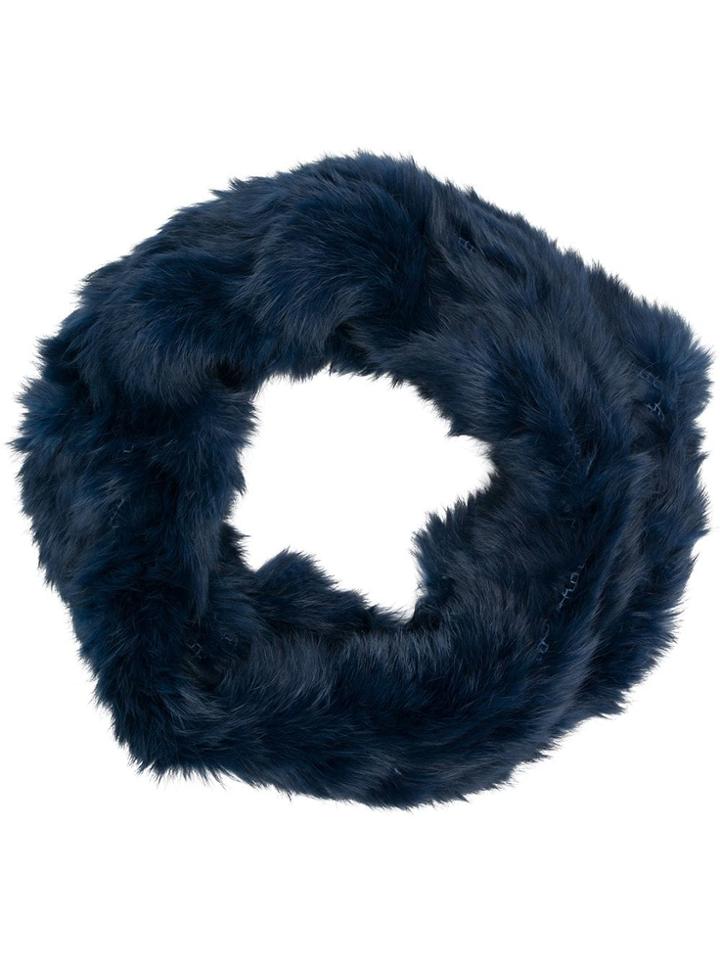 Yves Salomon Furry Collar - Blue
