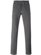 Kiton Straight Leg Jeans, Men's, Size: 32, Grey, Cotton